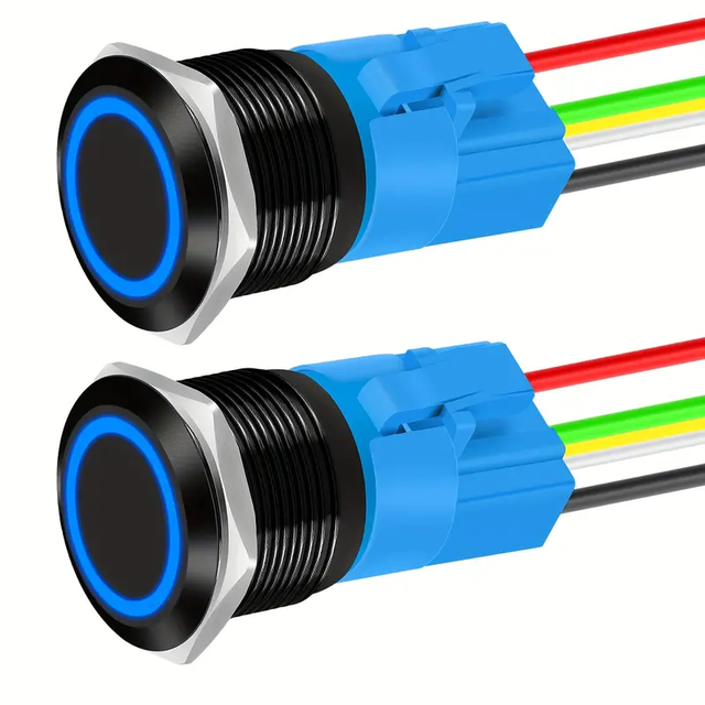 16mm 19mm 22mmm Momentary Illuminated Push Button Switches for Boat RV