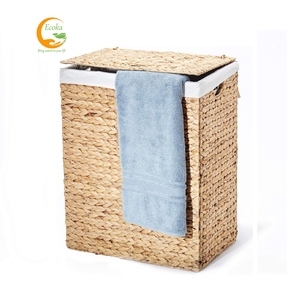 Cestas de Almacenamiento Plegables Ecológicas Hechas a Mano con Jacinto de Agua y Tapas, de Ecoka Handicraft - Product Image 2