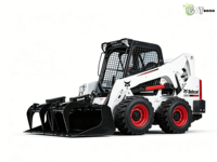 Chargeuse compacte sur pneus Kubota S650 EPA EURO 5 avec godet grappin, 2022, 55 kW, pour travaux de construction et aménagement paysager
