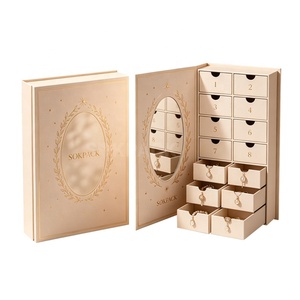 <span class=keywords><strong>Calendrier</strong></span> <span class=keywords><strong>de</strong></span> <span class=keywords><strong>l</strong></span>'<span class=keywords><strong>Avent</strong></span> personnalisé 12 jours en carton rigide écologique pour bijoux, boîte cadeau avec miroir et fermeture magnétique pour colliers et boucles d'oreilles - Product Image 2