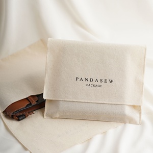 PandaSew Custom Logo Natural Promotional Muslin <b>Bag</b> Cotton <b>Dust</b> <b>Bag</b> Covers Gift Packaging Envelope <b>Bags</b> - Product Image 1