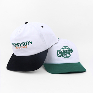 Cappellino da Baseball in cotone stile morbido Gorras personalizzato Unstructure 5 pannelli <span class=keywords><strong>Pre</strong></span> curva logo ricamato due toni cappelli da papà - Product Image 1