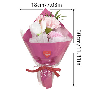 Graduation season carnation finished bouquet as a souvenir for girlfriend simulation <b>flower</b> Tanabata hot romantic gift - Product Image 5