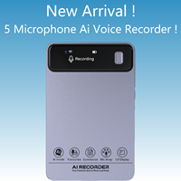 Enregistreur vocal IA avec contrôle par application, prise en charge de 152 langues, dispositif d'enregistrement audio à réduction de bruit élevée pour appels téléphoniques