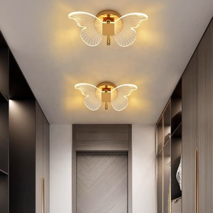 Gran oferta, <span class=keywords><strong>apliques</strong></span> de luz de pared nórdicos, accesorios de iluminación <span class=keywords><strong>Led</strong></span> modernos, lámpara de pared decorativa de mariposa acrílica de hierro dorado - Product Image 3
