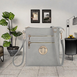 Hot-selling High Quality PU Geometric Pattern Vintage Fashion Durable Light-Weight Polyester Zipper Closure Crossbody Shoulder - Product Image 3