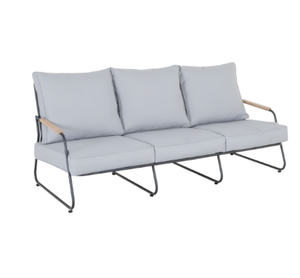 Ensemble <span class=keywords><strong>de</strong></span> canapé d'extérieur moderne et résistant aux intempéries, 4 pièces, avec coussins moelleux, meubles <span class=keywords><strong>de</strong></span> conversation <span class=keywords><strong>en</strong></span> <span class=keywords><strong>métal</strong></span> et table basse gigogne pour <span class=keywords><strong>jardin</strong></span> - Product Image 2