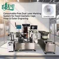 Machines de gravure laser automatiques pour bouchons de bouteilles, sans consommables, marquage continu en ligne pour les bouchons d'emballages alimentaires et cosmétiques