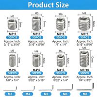 Kit d'assortiment de vis à pointe plate à six pans creux en acier inoxydable 304, 245 pièces, M3-M8, avec clés Allen