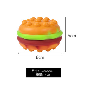 Botu New Hamburger Squishy Toy Press Bubble Bola de descompresión Alivio del estrés Squishies Doll Stress Busting Kids Gift - Product Image 3