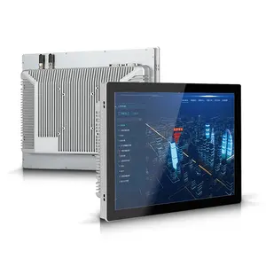 Industrial 13.3 15 15.6 17 19 21.5Inch Rs232 Embedded/Wall Mount All In 1 Computer Panel Pc Capacitive Touch Screen Pc