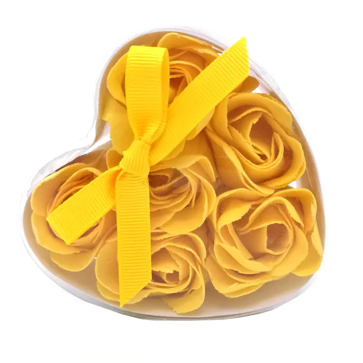 Подарочный набор для ванны с манго и грушей, мыло в форме сердца с лепестками цветов, Подарок на годовщину/День Святого Валентина