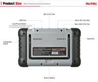 Superventas Autel MaxiCOM MK808 OBD2 escáner coche Automotivo diagnóstico OBD herramienta de escaneo 2 OBDII clave codificación MP808 DS808 lector de código