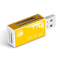 Lector de Tarjetas Múltiple Externo de Aleación de Aluminio Todo en Uno, Adaptador USB 2.0, T-Flash, M2, MS, SD, Tarjeta Inteligente Samsung para Macbook y Tablet