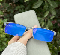 Lunettes de soleil demi-cerclées anti-lumière bleue intelligentes et photochromiques pour hommes – Vente en gros