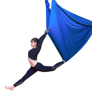 500*280cm / 110" Yoga Hammock Kit Flying Yoga Silk Kit Acrobatic Dance Air Yoga--Royal Blue