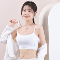 Femmes Spaghetti Strap Gilet Poitrine Binder Débardeur Sport Soutien-Gorge Poitrine Binder Bande Élastique Haut Sans Bretelles pour Liants Trans Lesibian