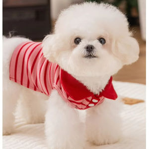 Pettorina Regolabile Leggera a Righe per <span class=keywords><strong>Cani</strong></span> <span class=keywords><strong>di</strong></span> Piccola Taglia, Imbracatura Traspirante Estiva per Passeggiate all'Aperto - Product Image 1