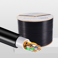 Prix usine câble extérieur cat6 sftp avec fil 23awg câble réseau cat6 extérieur 1000ft tambour de cuivre