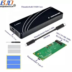 Thunderbolt 3 M2 SSDエンクロージャーケース、M.2 NGFF MキーNVMEPCI-E PCIe 3.0 GEN3SSDコンバーターアダプターカード40Gbps