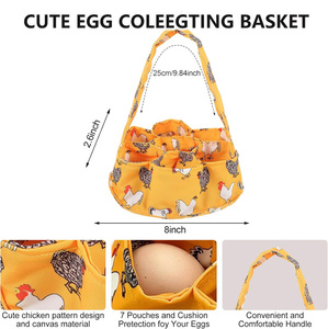 2 Pcs Collecting Apron Chicken Gathering <b>Basket</b> with 7 Pouches Fresh Holding Apron with 11 Pockets - Product Image 2