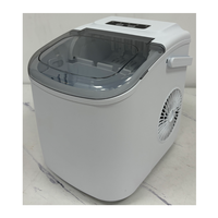 Machine à glaçons de comptoir portable pour la cuisine à domicile avec 2 tailles de glaçons, fonction autonettoyante, 9 cubes en 6 minutes, 26lb en 24 heures