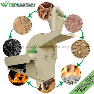 Modern design mobile wood crusher pulverizer machine comminuted medicinal material logs fodder grarn crop shredder wood working