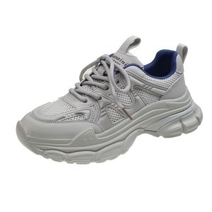 Chaussures pour femmes tendance 2025 – Nouveauté printemps – Baskets décontractées blanches respirantes à semelle épaisse – Modèle 26 - Product Image 5