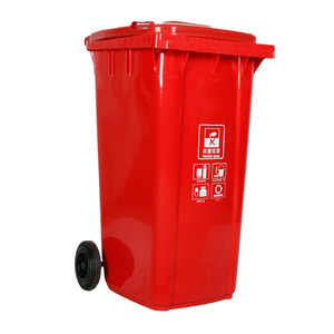 Manufacturer supplies 120L swing-<b>lid</b> outdoor trash can trailers and 240L <b>plastic</b> sanitation waste sorting <b>bins</b> for outdoor use. - Product Image 2