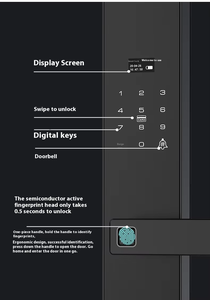 Cao cấp bán tự động khóa thông minh cho cửa gỗ tuya Wifi app điều 6068 từ xa an ninh khóa cửa dân cư khóa cửa điện tử - Product Image 6