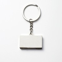 Mini llavero de metal para ordenador portátil, simulación de personalidad, portátil, ordenador, logotipo personalizado, nombre, número de teléfono, llavero