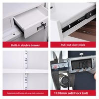 Gabinete de Seguridad con Huella Dactilar Electrónica, Archivador de Documentos Financieros, Armario de Almacenamiento Moderno y Minimalista con Combinación