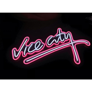 Insegna al Neon Personalizzata Vice City Rosa, Luci al Neon LED per Decorazione Murale, Alimentazione USB, Decorazione al Neon LED per Soggiorno e Ufficio - Product Image 3