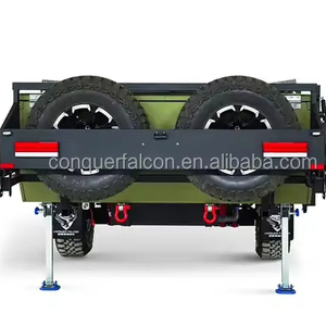 Chasis de <span class=keywords><strong>caravana</strong></span> todoterreno de fibra de vidrio funcional y móvil Pop Top Camper para remolques de viaje para acampar al aire libre - Product Image 2