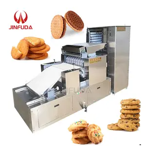 Küçük bisküvi şekillendirme makinesi yuvarlak çerez şekillendirme makinesi Crispe bisküvi rulo baskı damgalama makinesi büyük üretim