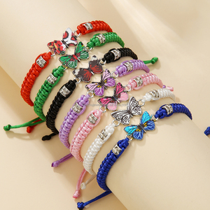 Thiết Kế Mới Handmade Bện Chuỗi Vòng Đeo Tay Thời Trang Phụ Nữ Màu Xanh Bướm Có Thể Điều Chỉnh Vòng Đeo Tay Quyến Rũ Đồ Trang Sức Cho Món Quà - Product Image 1