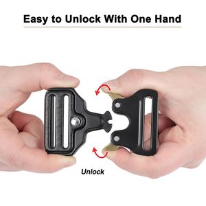 Hebilla de zapatos de metal de liberación rápida automática Hebilla táctica de aleación de zinc de 39mm - Product Image 4