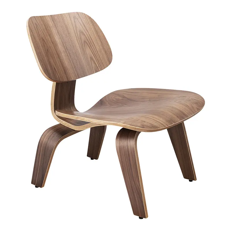Muebles de hotel moderno relax Lounge sillas de madera contrachapada moldeada para sala de estar pequeña silla clásica LCW de madera de diseño nórdico de madera curvada