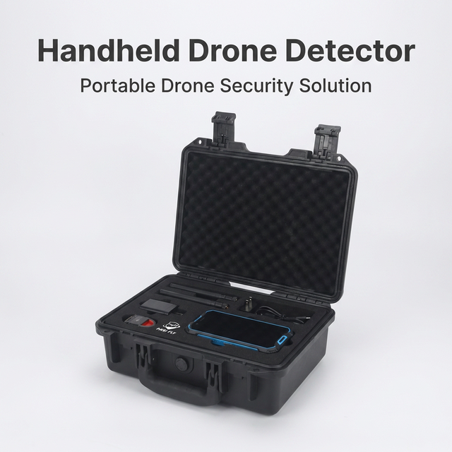 3 KM Handheld Durable Anti-Drone FPV UAV Signal Detector Remote Control 800-5950MHz Frequency Range >4 Hours Working Time -25 40