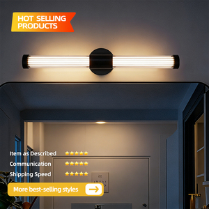 ไฟติดผนังกระจก LED โมเดิร์น คุณภาพสูง ดีไซน์ร่วมสมัย โครงเหล็ก กันน้ำ IP44 สำหรับตกแต่งห้องน้ำ ได้รับการรับรองมาตรฐาน CE - Product Image 2