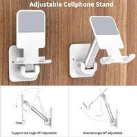 Support mural universel pour iPhone 17 et iPad Pro Support mural réglable pour téléphone portable avec bras extensible