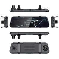 Espejo de streaming inteligente con pantalla táctil de 9,66 pulgadas, cámara de coche, 4G, internet, DVR, grabadora, Android 8,1, navegación GPS, 2GB + 16GB