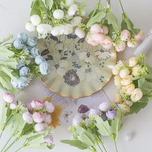 Nuovo Bouquet di 15 <span class=keywords><strong>Rose</strong></span> Colorate per Decorazioni Matrimoniali, Bouquet con Manico Piccolo - Product Image 2