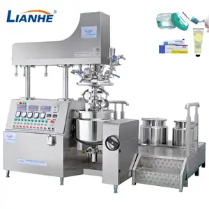Misturador de alta cisalhamento para creme cosmético, máquina de fabricação de pomada e homogeneizador a vácuo, misturador emulsificante