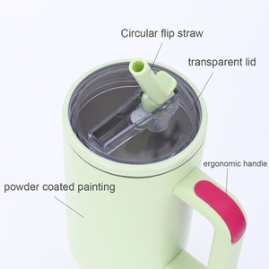 Bán Buôn Biểu Tượng Tùy Chỉnh Thép Không Gỉ 1200Ml Cốc Bị Rò Rỉ Bằng Chứng Cốc Chân Không Cách Điện Cà Phê 40Oz Lật Rơm Cốc Với Xử Lý - Product Image 3