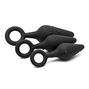 FST Set da allenamento per Plug anale in Silicone con anello di trazione sicuro 3 pezzi Butt Plug Trainer Kit stimolazione della <span class=keywords><strong>prostata</strong></span> stimolazione del punto G - Product Image 2