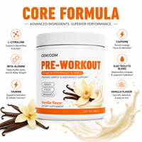 Complément alimentaire de fitness en marque propre, bêta-alanine, citrulline, formule avancée pour la nutrition sportive, 10 g par portion, poudre pré-entraînement
