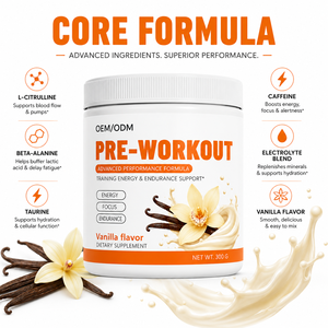 Suplemento Deportivo de Marca Privada, Beta Alanina, Citrulina, Nutrición para el Entrenamiento, Fórmula Avanzada, 10 g por Porción, Polvo Pre-Entrenamiento - Product Image 2