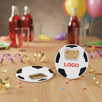 Décapsuleur personnalisé en plastique en forme de ballon de football avec aimant de réfrigérateur, réutilisable et portable pour bar sportif