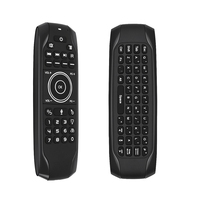 Mini clavier rechargeable de haute qualité, sans fil 2.4G, G7V PRO, rétroéclairé, fonction vocale, souris aérienne, fonction d'apprentissage, télécommande intelligente